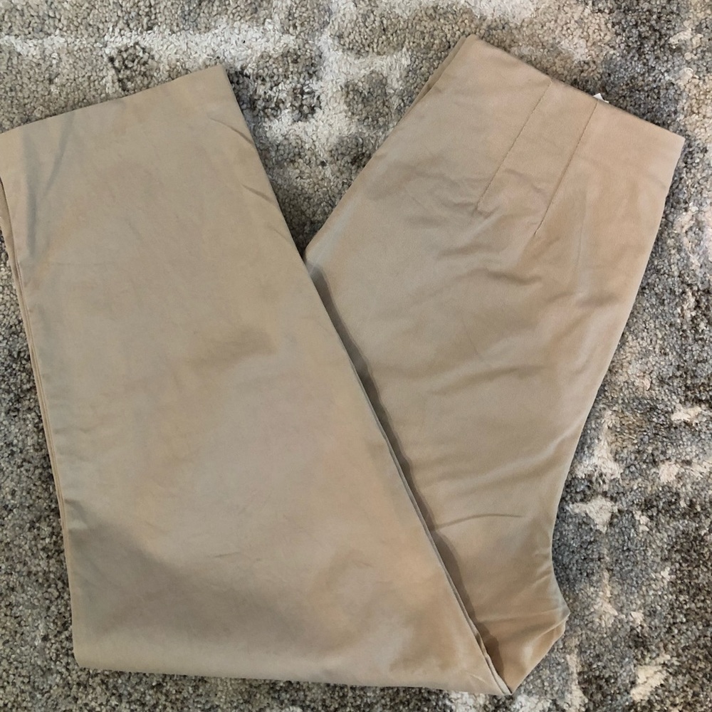 Zara Crop High-wasted Khaki Pant